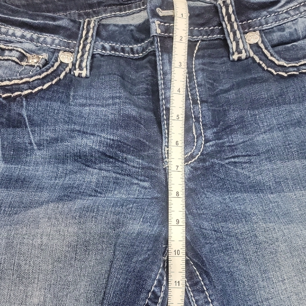 MISS ME Boot Cut Jeans with Distressed Details - Picture 8 of 9